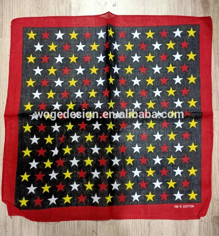 Yiwu wholesale bulk sold butterfly paisley heart dot print neck wrap square soft cotton scarf head handkerchief supplier bandana