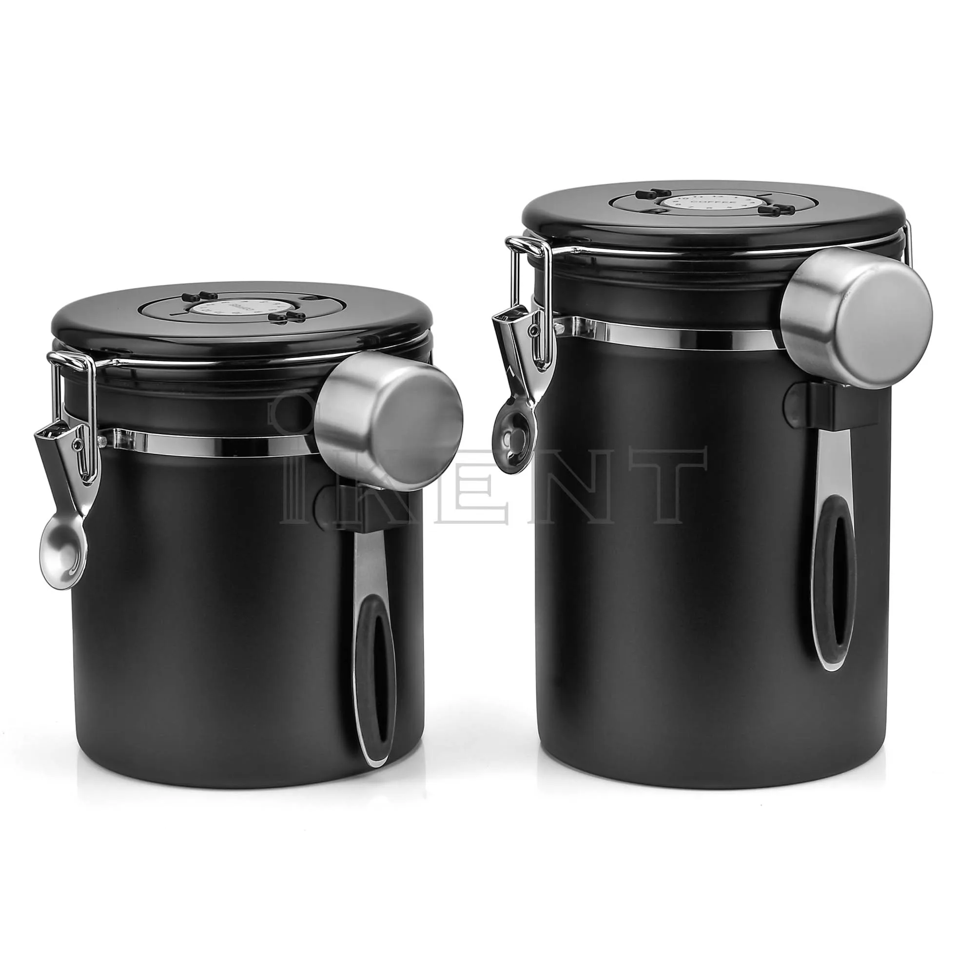 Espresso Bean Containers airtight Coffee Canister Scoop Stainless Steel Sealed Food Tea Coffee Bean Air Tight Container