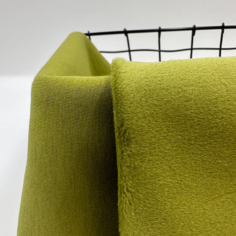 60% Polyester 35% Cotton 5% Spandex Soft Knitted Terry Coral Flannel Fleece 350 Gsm Heavy French Terry Cloth Fabric Wholesale