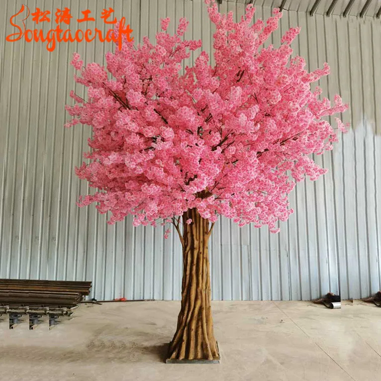 tall 8ft artificial decoration restaurant fake cherry blossom sakura trees for wedding