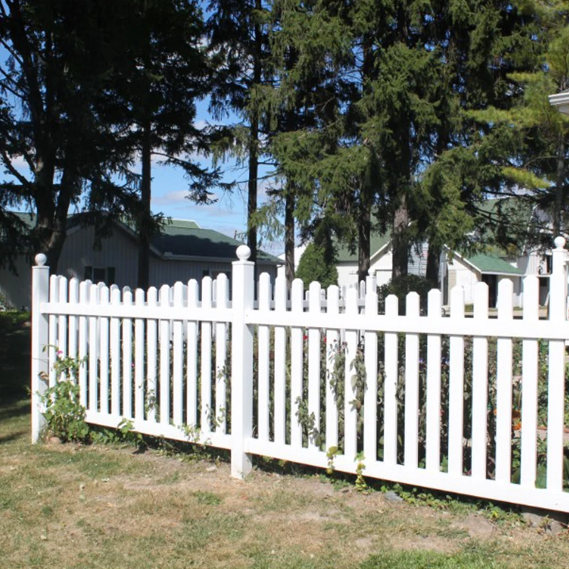 American Style Cheap PVC Plastic Decorative Picket Garden Fence Panel