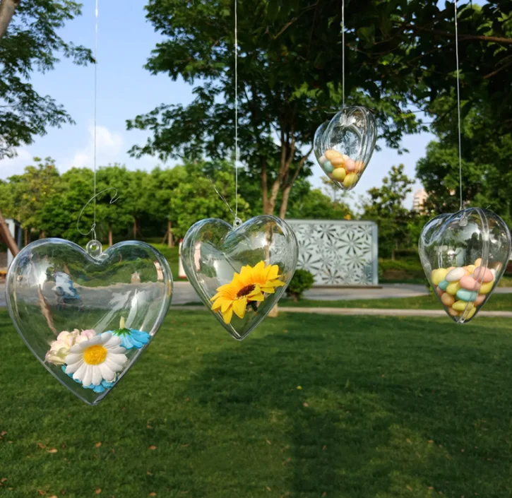 Christmas Diy Gift Clear Open Photo Ball Plastic Transparent Ornament Hanging Tree Holiday Party Supplies Decor