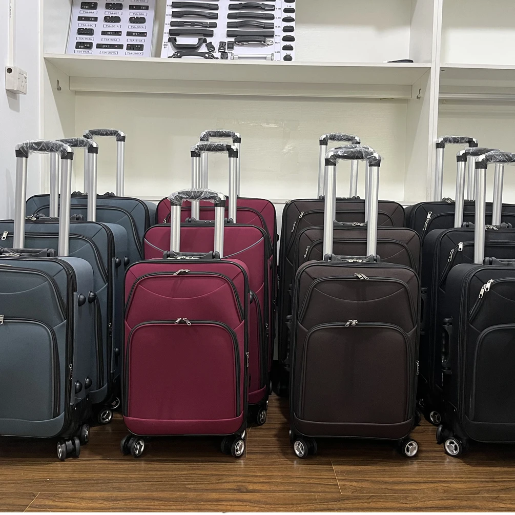 Factory OEM cheap waterproof oxford fabric trolley luggage sets 20inch 24inch 28inch  nylon fabric suitcase sets trolley luggage