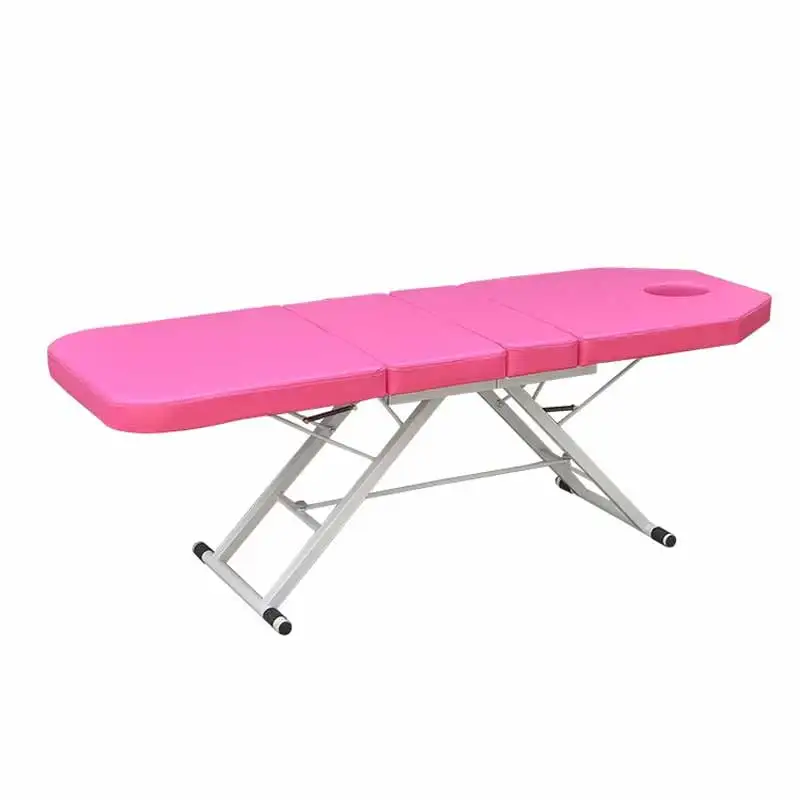 High Quality Foldable Metal Three-Folding Massage Bed Beauty Salon Shop Use Adjustable Back Legs for Home Hotel Gym Bathroom Use