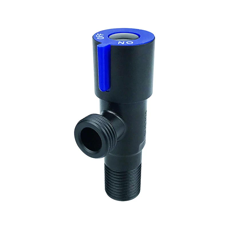 G 1/2*1/2 Angle Valve 304 SUS Stoving Varnished Black Color Angle Valve for Bathroom Accessory