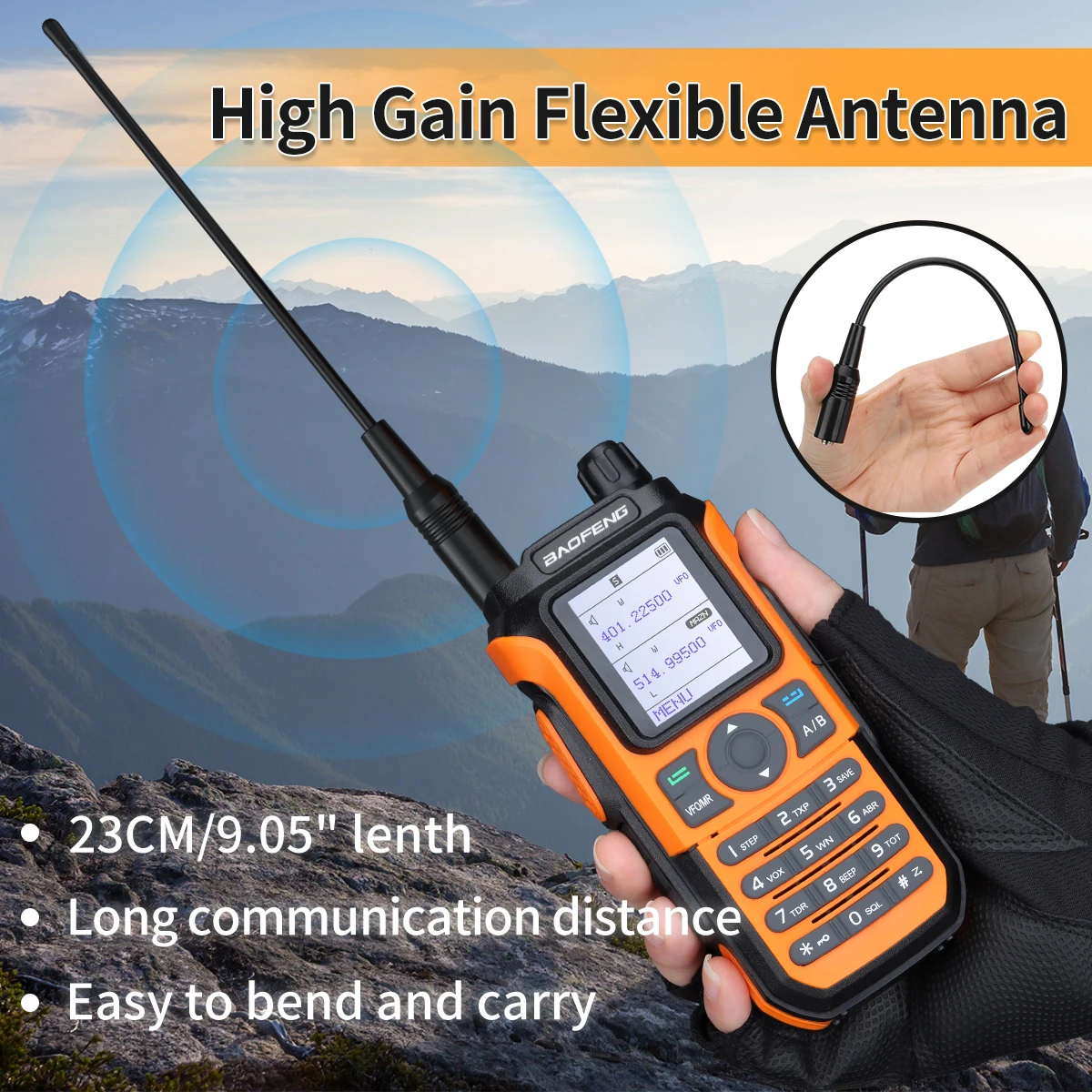 Baofeng UV-21 PRO Walkie Talkie Support Type-C Charger Dual Band UHF VHF Long Range Transmitter Two Way Radio Upgrade UV-5R