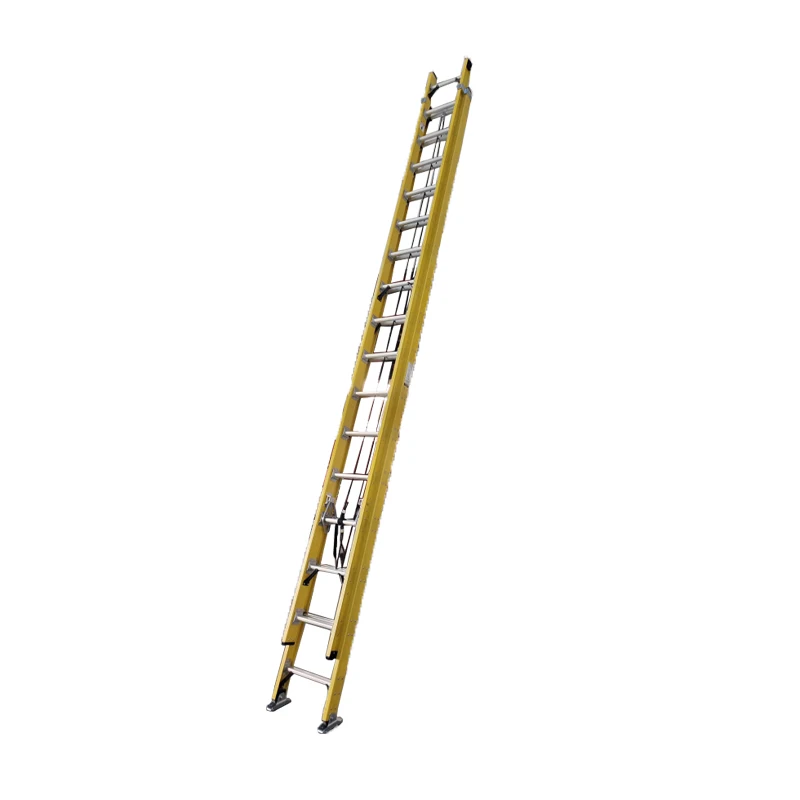 Weiken 2x16 Building Fiberglass Sliding Industrial Ladder Extension Ladder Fire Escape Rope Ladders 32ft