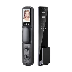 Tuya Intelligent Lock Card Fingerprint Smart Lock FaceID Steel Key Cylinder Stainless Battery Electronic digital door lock