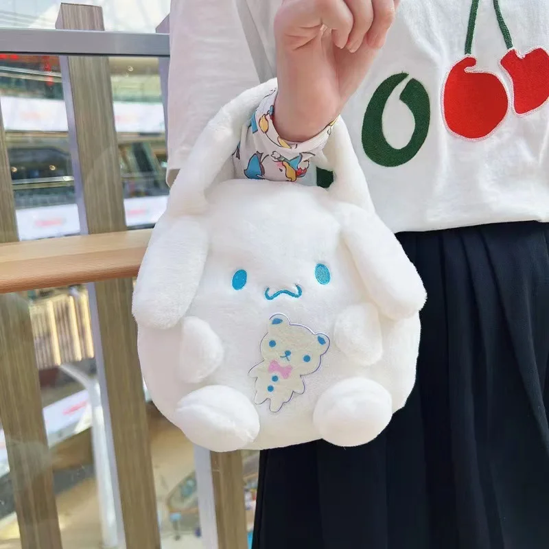 Sanrio series plush toys cute Kulomi demon doll bag Yugui dog shoulder bag soft cute cross-body bag
