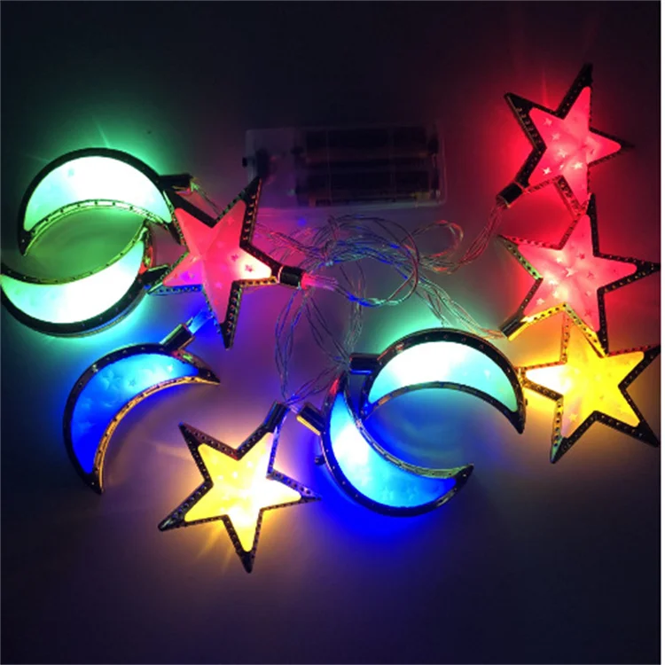 Hot selling 3m 20 lights LED Kerosene lamp and moon string Festival Muslim gift Multi-color decoration Ramadan light