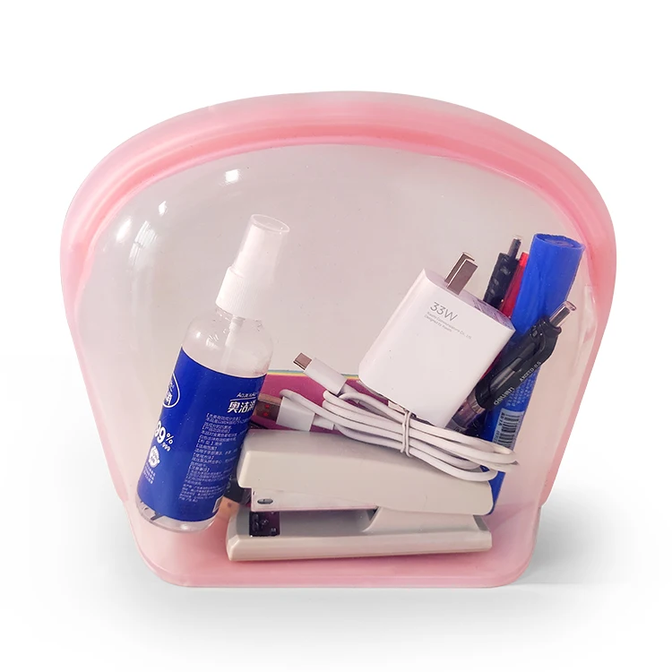 Makeup Bag Beauty Cosmetic Reusable Storage Bag Gift Moistureproof Silicone Travel Bag