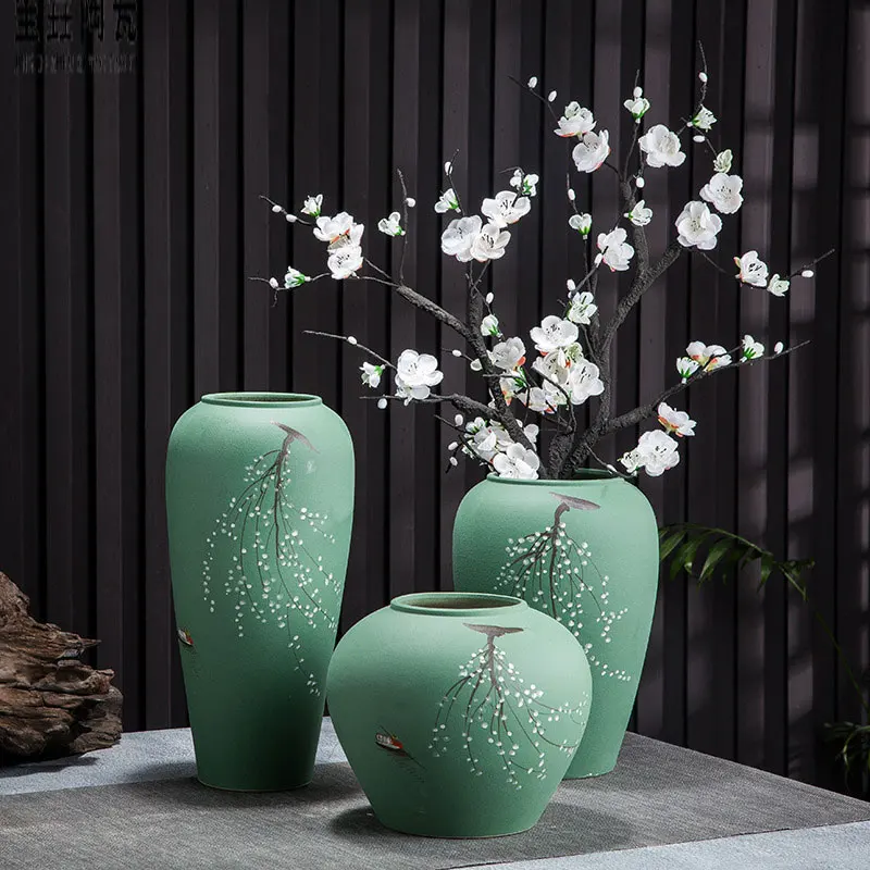 large vases for home decor ceramic hollow vases funky handmade vase  for dried flower