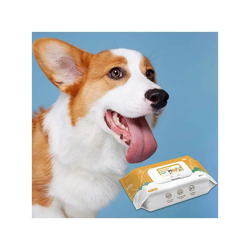 Maychan Skin-friendly Thickened Household Pet Cleaning Tissue Dog Puppy Wet Wipe