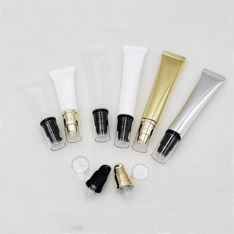 
Wholesale high quality Vacuum pump head empty cosmetic plastic tube with cap 