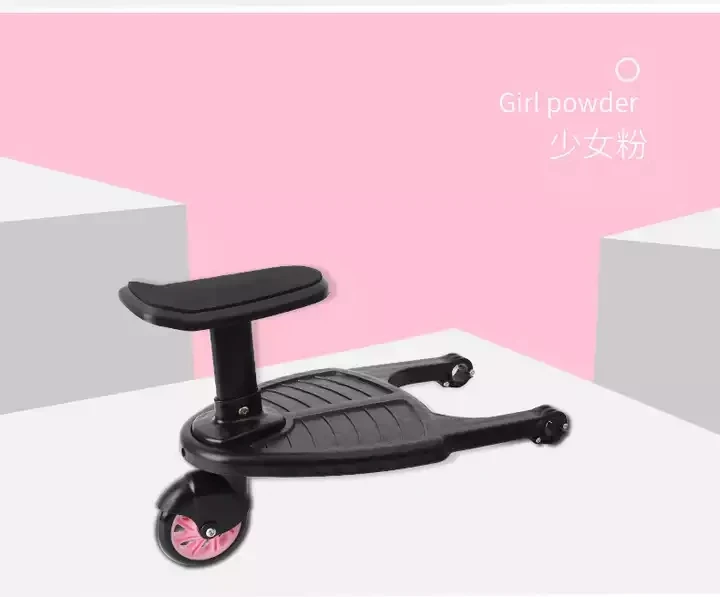 2 in 1 Baby Stroller Kid Board Comfort Wheeled Board with Detachable Seat Glider Ride On step Board