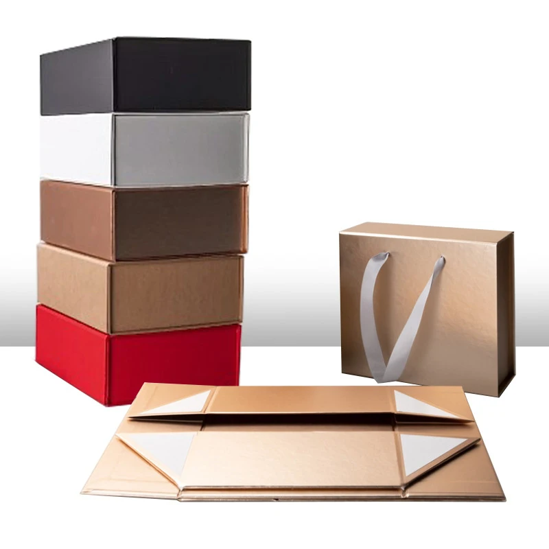 Magnetic Folding Women Shoe Box Cosmetic Heel Sandals Boxes Gift Cloth Customize Logo Cardboard Packaging For High Heels