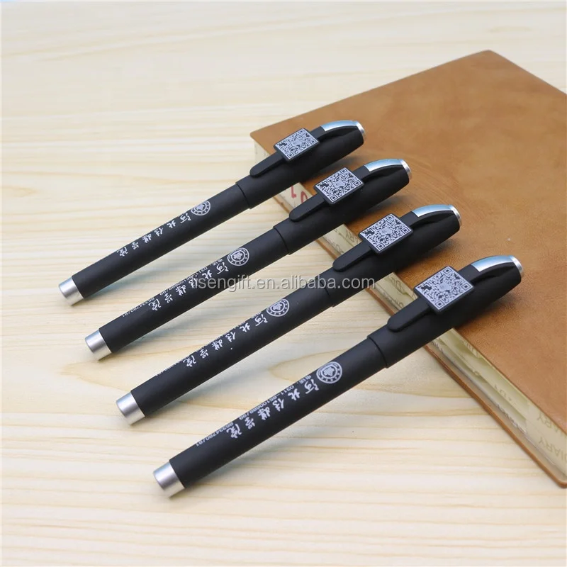 Personal Customized QR code printed cheap gel ink pen