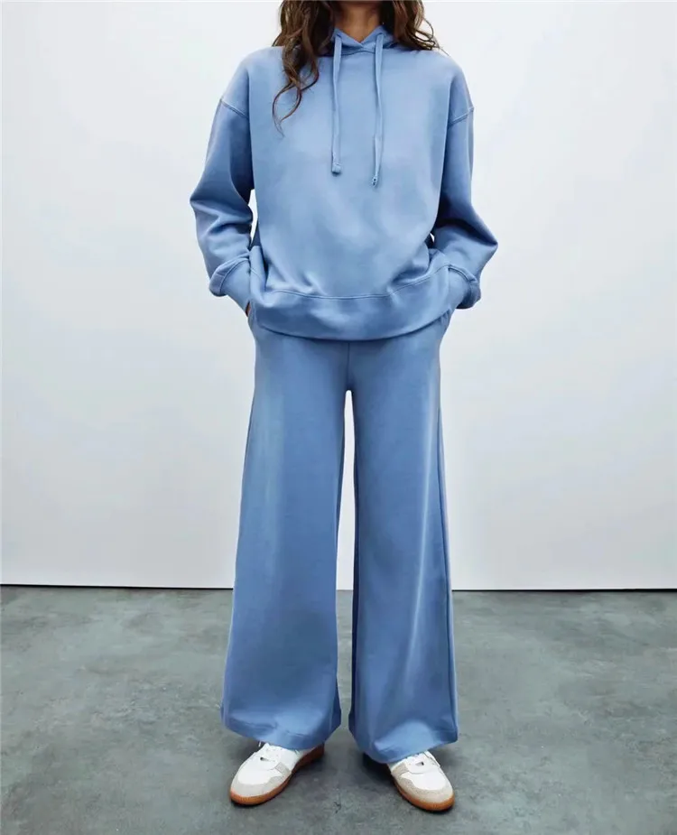 2021 Winter Casual Women Clothing Sweatpants And Hoodie 2Pc Lounge Sets Women