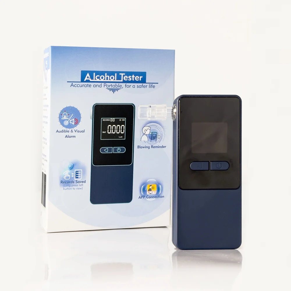OEM High Quality Digital Display Breath Alcohol Tester Professional Breath AT808 Alcohol Detector with Gas Analyzers
