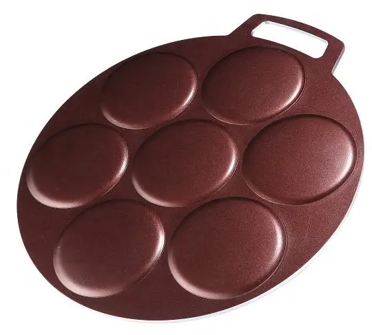 aluminium non stick  crepe pan nonstick pancake dosa tawa with 7holes  big sizes grill pan