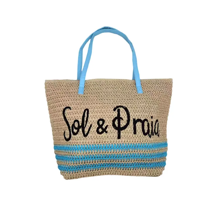 Summer Straw Bag for Women Woven Rattan Shoulder Handmade Handbag Large Capacity Lady Tote Vacation Beach Bolsa 2023