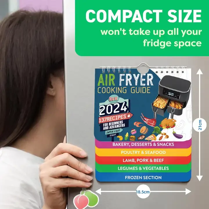 Best Sellers Air Fryer Cheat Sheet Magnets Cooking Guide Booklet Cooking Times Chart  for Cooking and Frying
