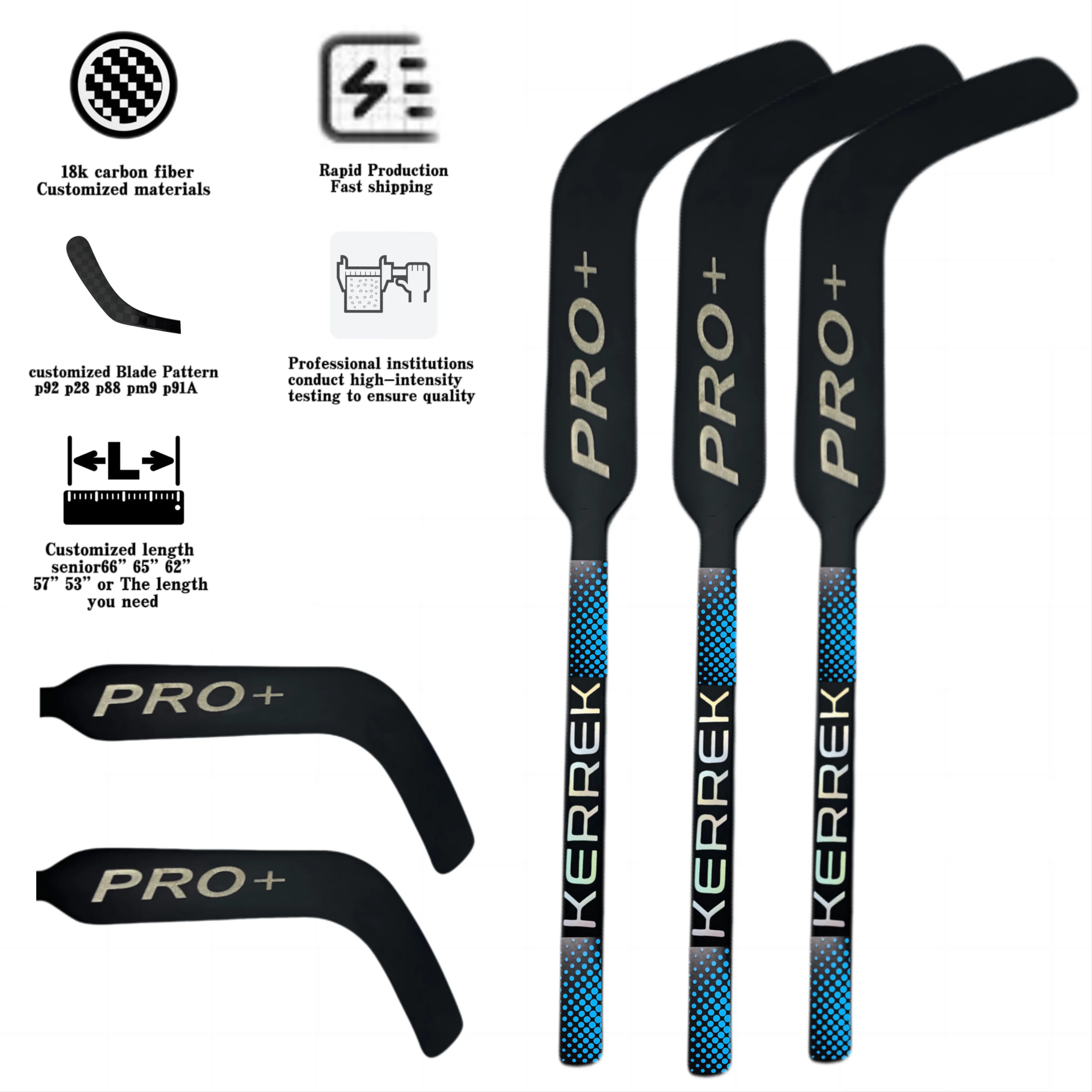 Оптовая продажа новый дизайн клюшка для вратаря Хоккей ультразвуковая из углеродного волокна хоккейная