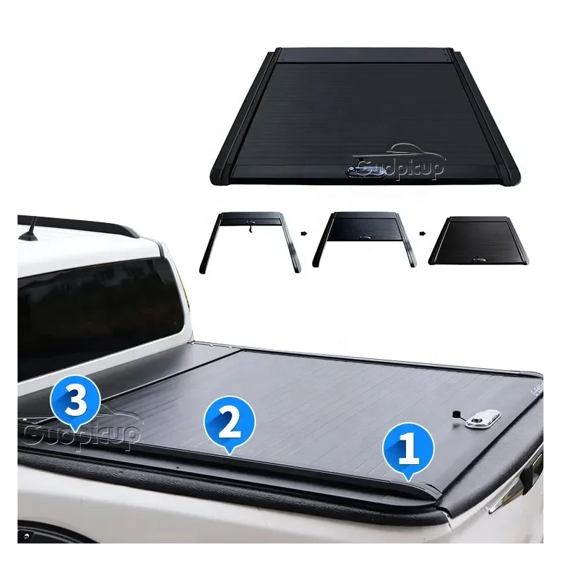 4X4 High Quality Hard Aluminum pickup truck cover retractable tonneau cover for 2019 dodge ram 1500