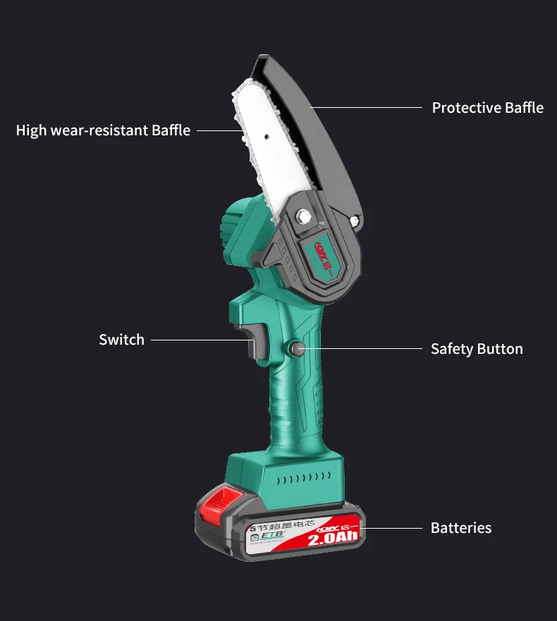 New Energy Nplus Portable Electric Chainsaw 4 Inch Mini Chain Saw for branches electric chain saw chain saw machine