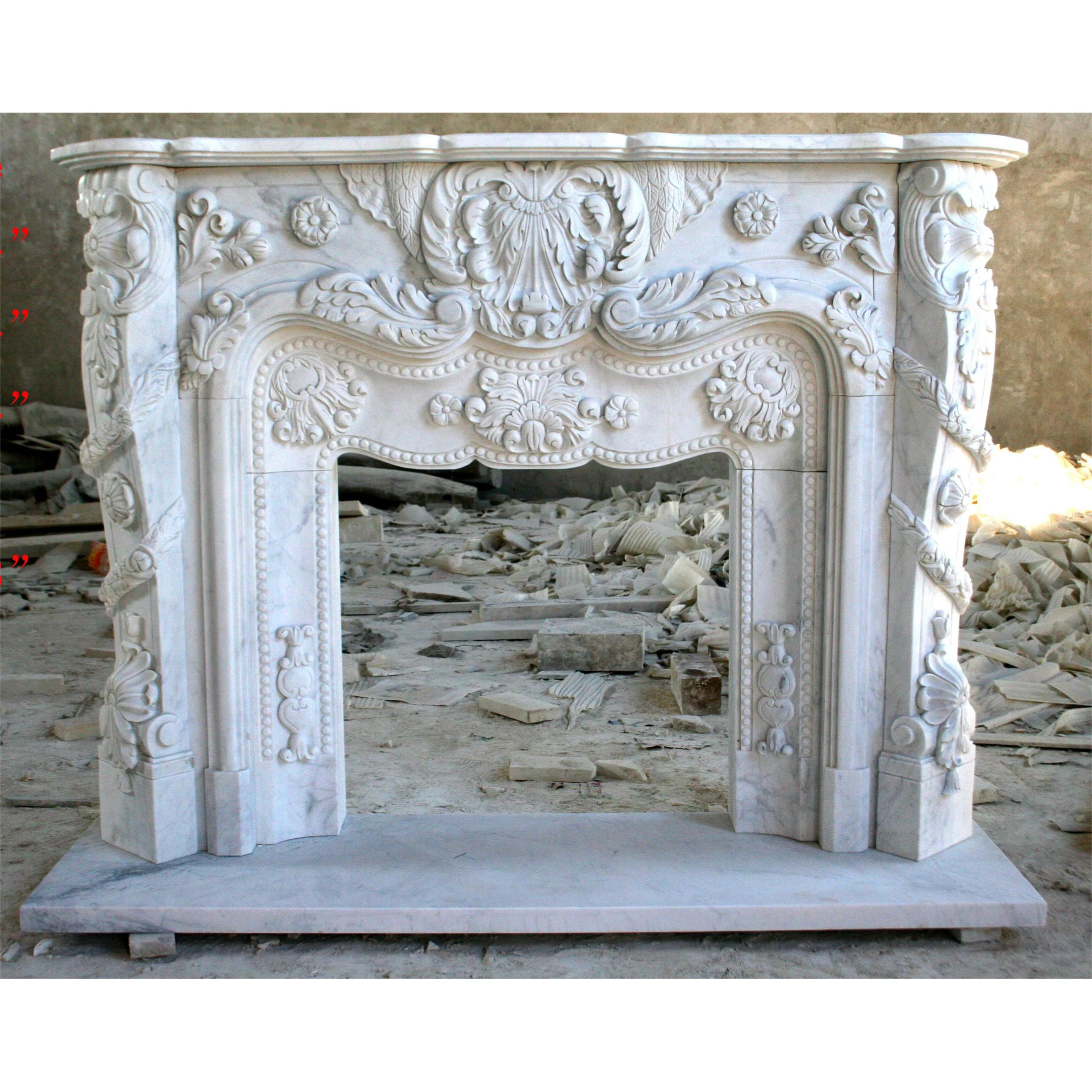 Изысканный стиль Крытый украшения высокого качества мраморный камин