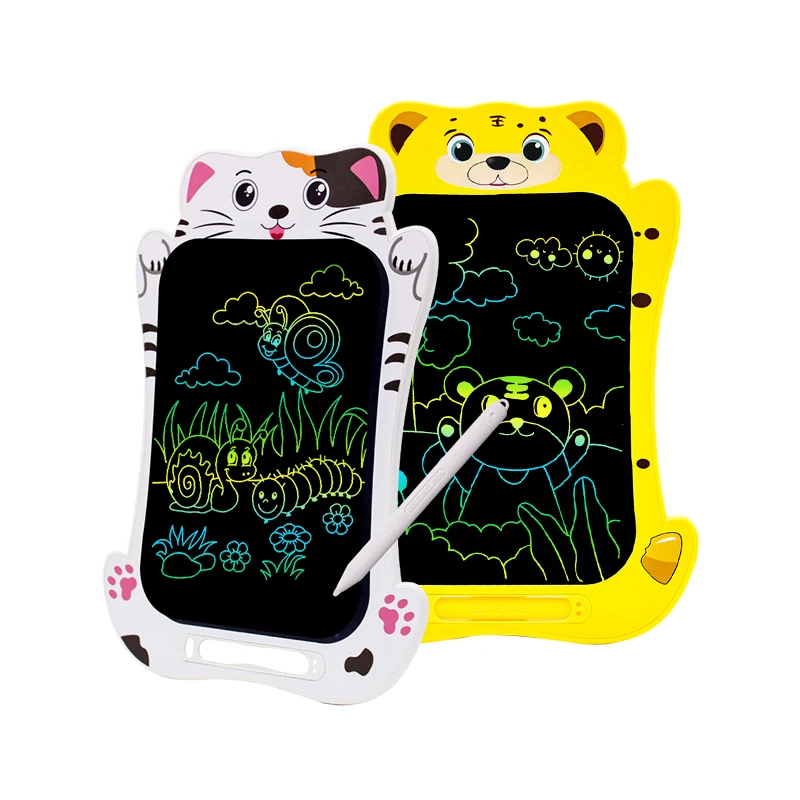 Stationery Usage Cartoon Cat Dog Tiger Eagle Kids Drawing Tablet School Supplies Digital Notepad LCD Writing Tablet With Stylus