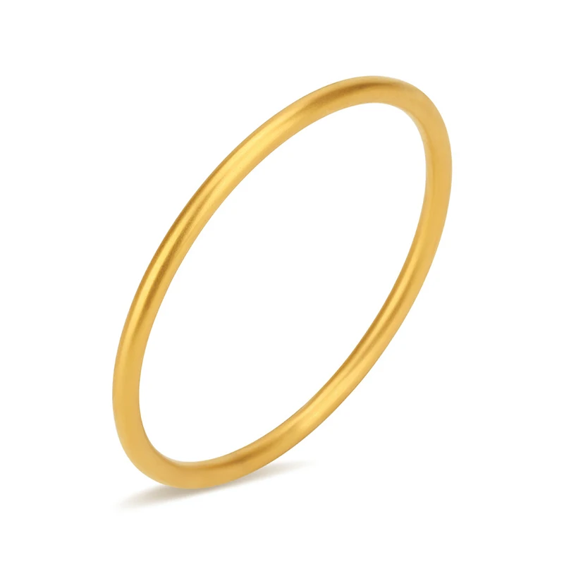 Stainless Steel 4mm Width Vietnam Matt Silver Circle Jewelry Women Solid Plain Round Bangle