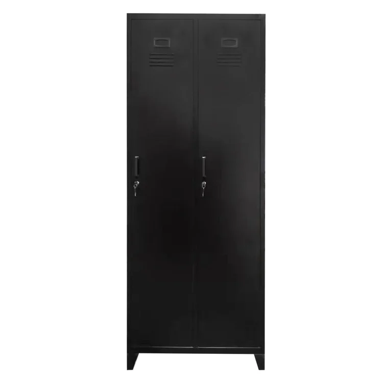 Factory Direct Sell Steel Cabinet 2 Door Wardrobe Steel Locker for Changing Room Metal Locker