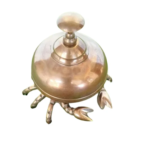 Brass Table Bell Vintage Era Scorpion Design Hand Crafts Desk Bell Hotel Decorative Home Decor Nautical Gift Office Decor