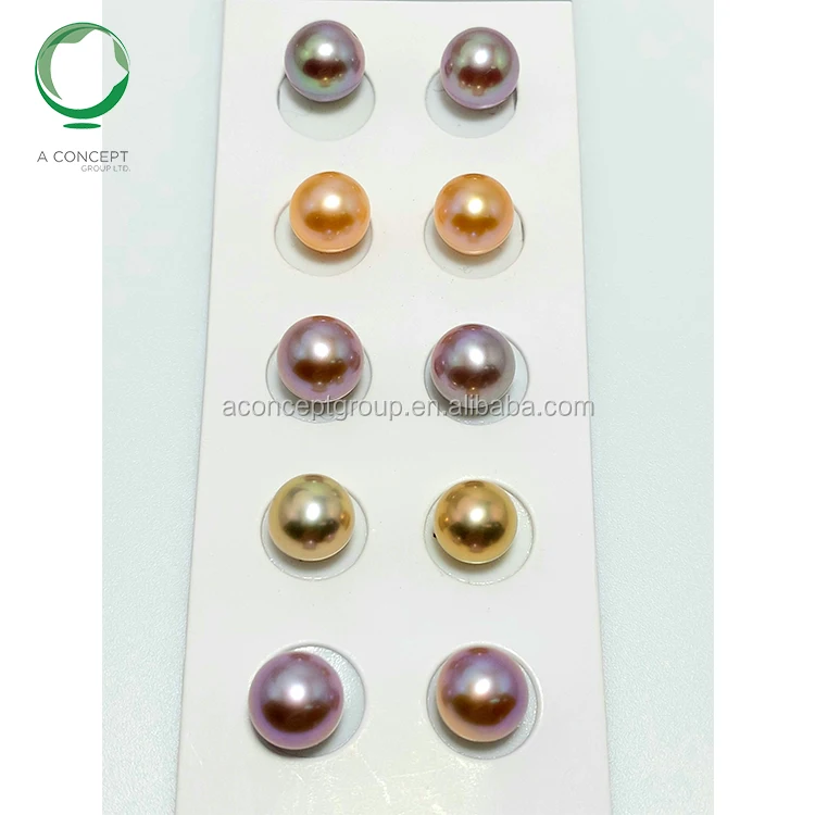 7-7.5MM Natural Necleus Near Round Loose Fresh Water Pearl, pearl necleus