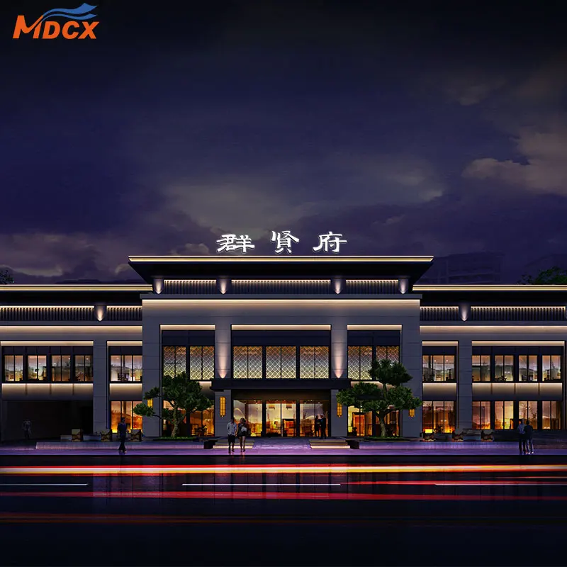 monochrome 3000k warm white tube light led wall facade light