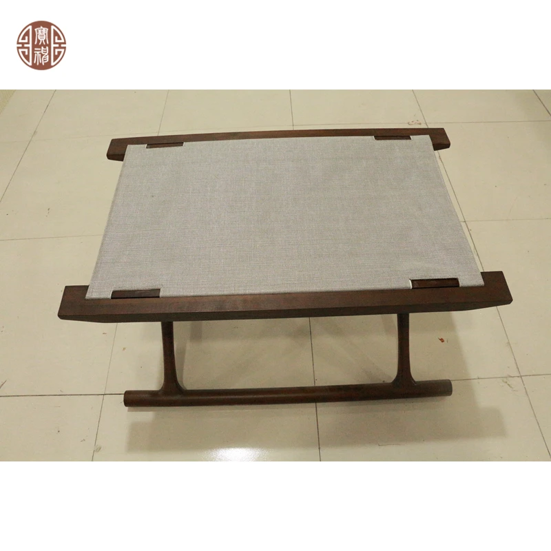 Ash Wood Frame Folding Luggage Rack With Saddle Leather For Hotel Bedroom