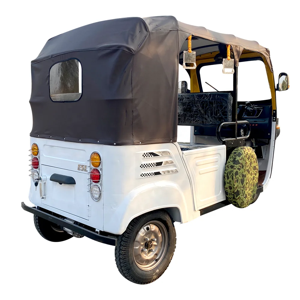 Electric Bajaj Taxi Tuk Tuk Bajaj Auto Rickshaw 3 Wheel Gasoline Electric Hybrid for Daily Life Electric Bodaboda