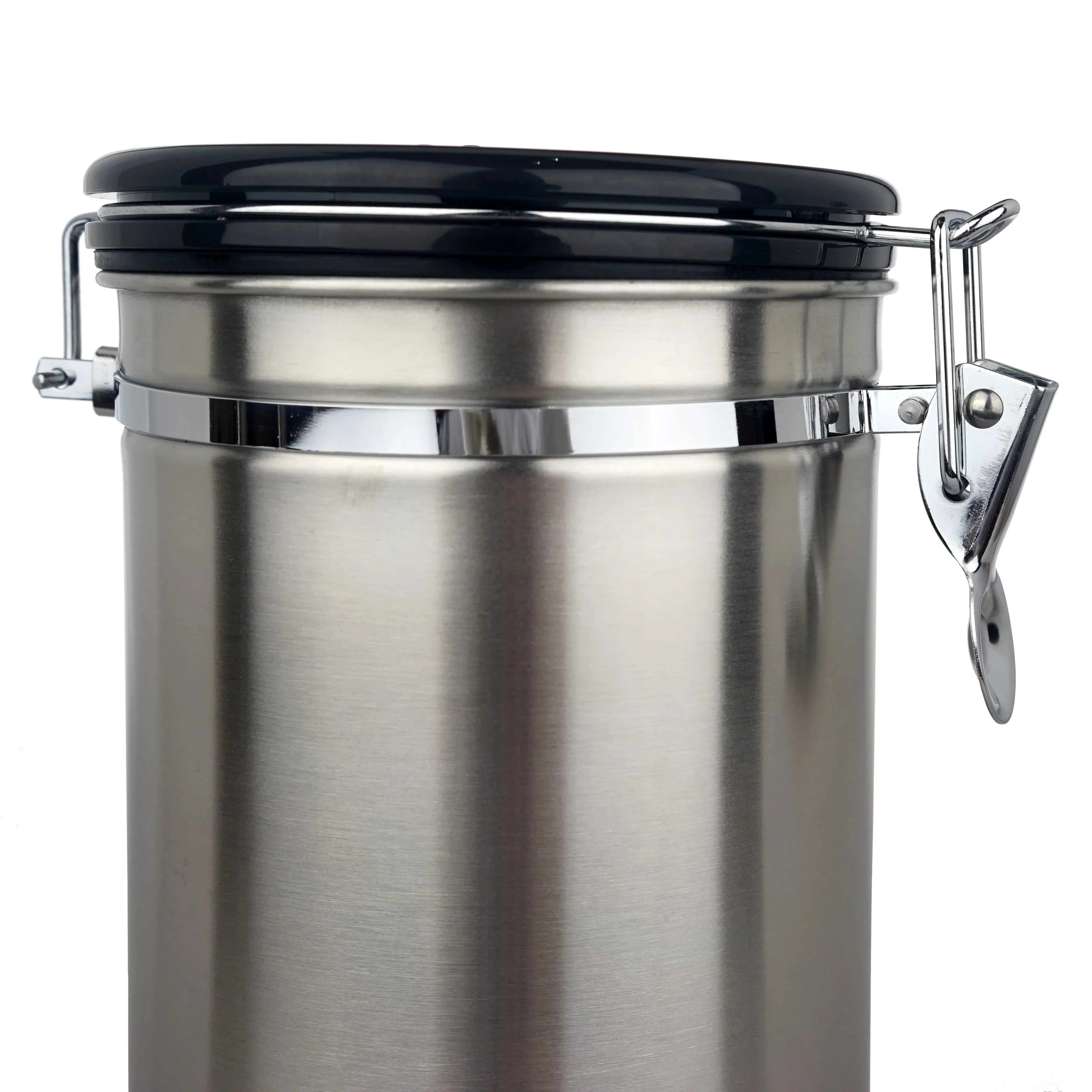 1.6L  Stainless Steel airtight food Jar Coffee Container Canister Bean Seal Pot