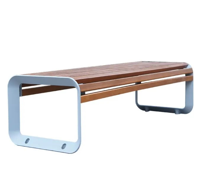 Aluminium outdoor bench Garden wooden furniture bench for sale
