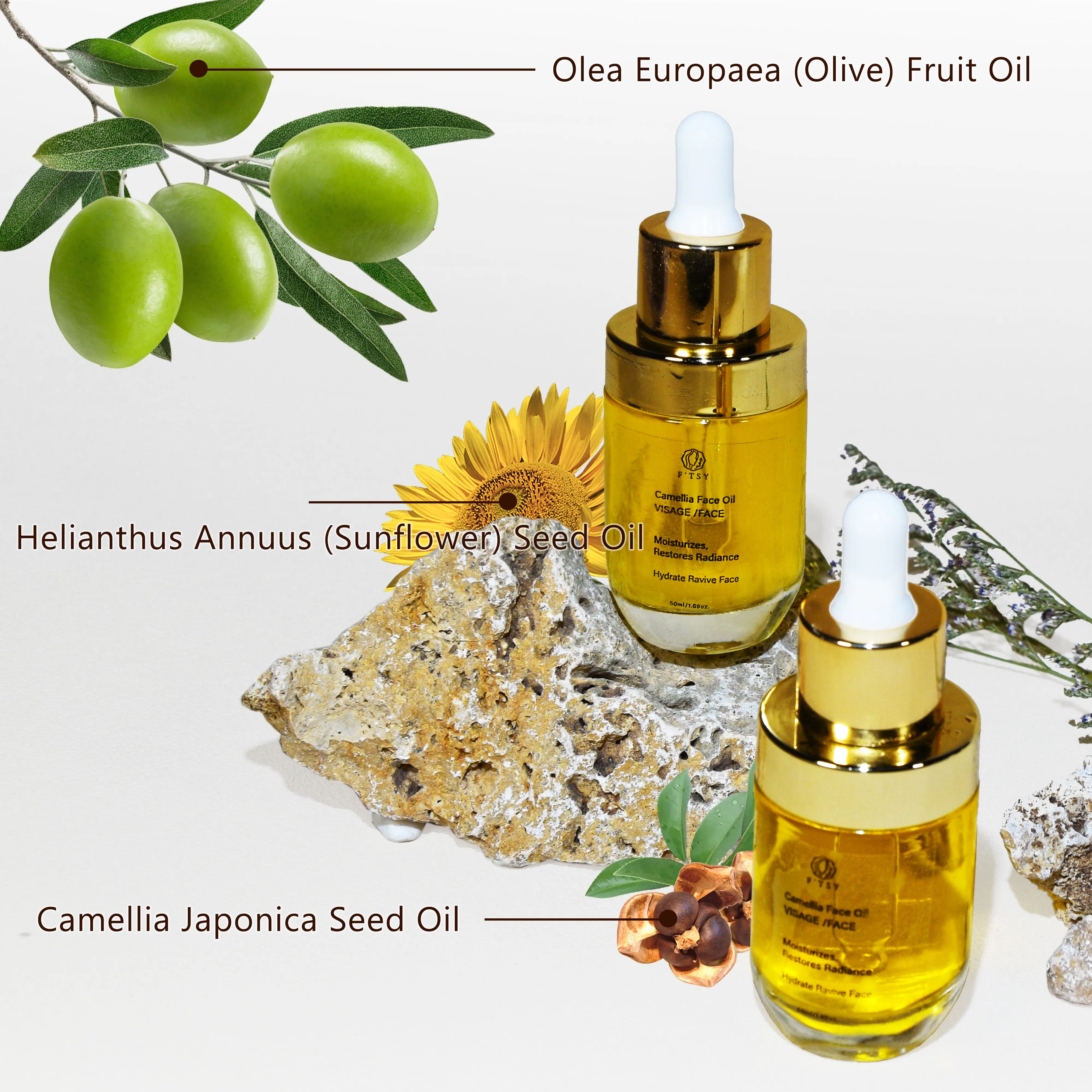 Customize Natural Vegan Camellia Face Oil Restores Radiance Immediately Hydrated  Minimizes Fine Lines Face Oil