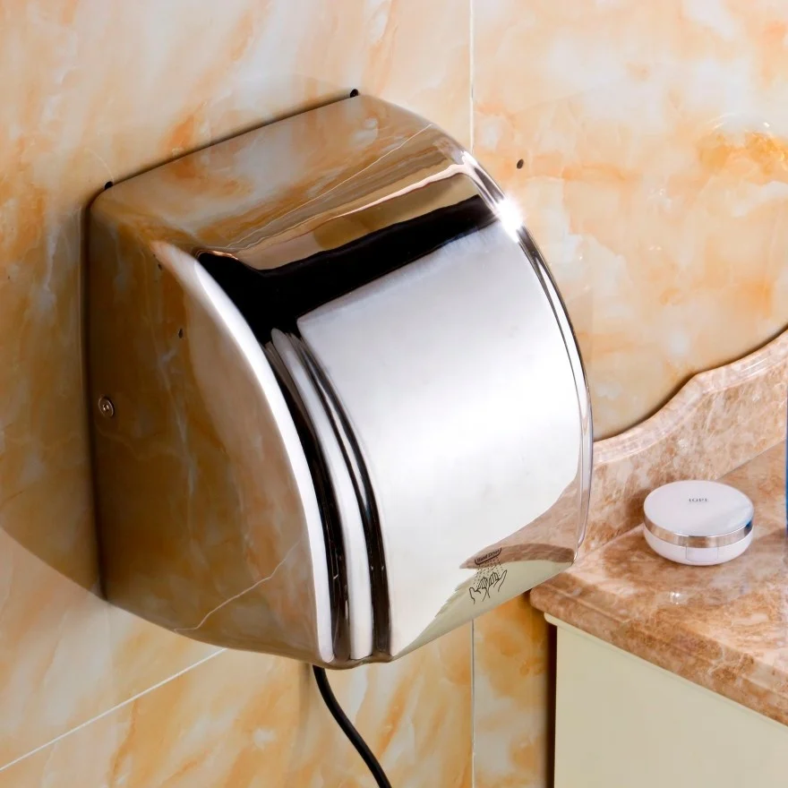 Stainless Steel Hotel Handdrier Infrared Touch Free Automatic High Speed Commercial Hand Dryer For Bathroom