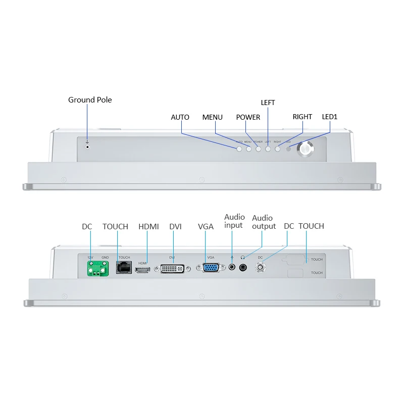 10 12 15 17 19 inch touch screen monitor wall mount capacitive AIO medical monitor lcd for hospital nursing