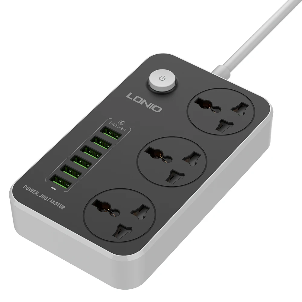 power strip 3 outlet 6 usb LDNIO UK US EU universal usb 6 power strip