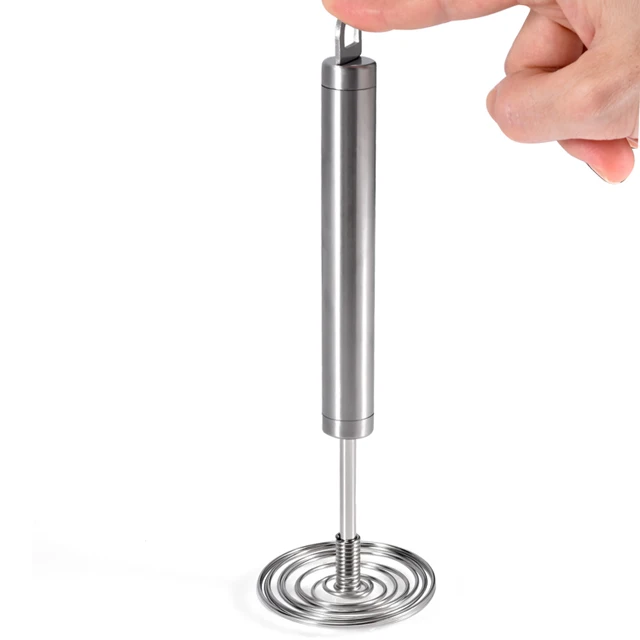 Hot Selling Kitchen Utensil Stainless Semi-automatic Milk Honey Whisk Hand Power Whipper Mixer Egg Beater For Dough Blender