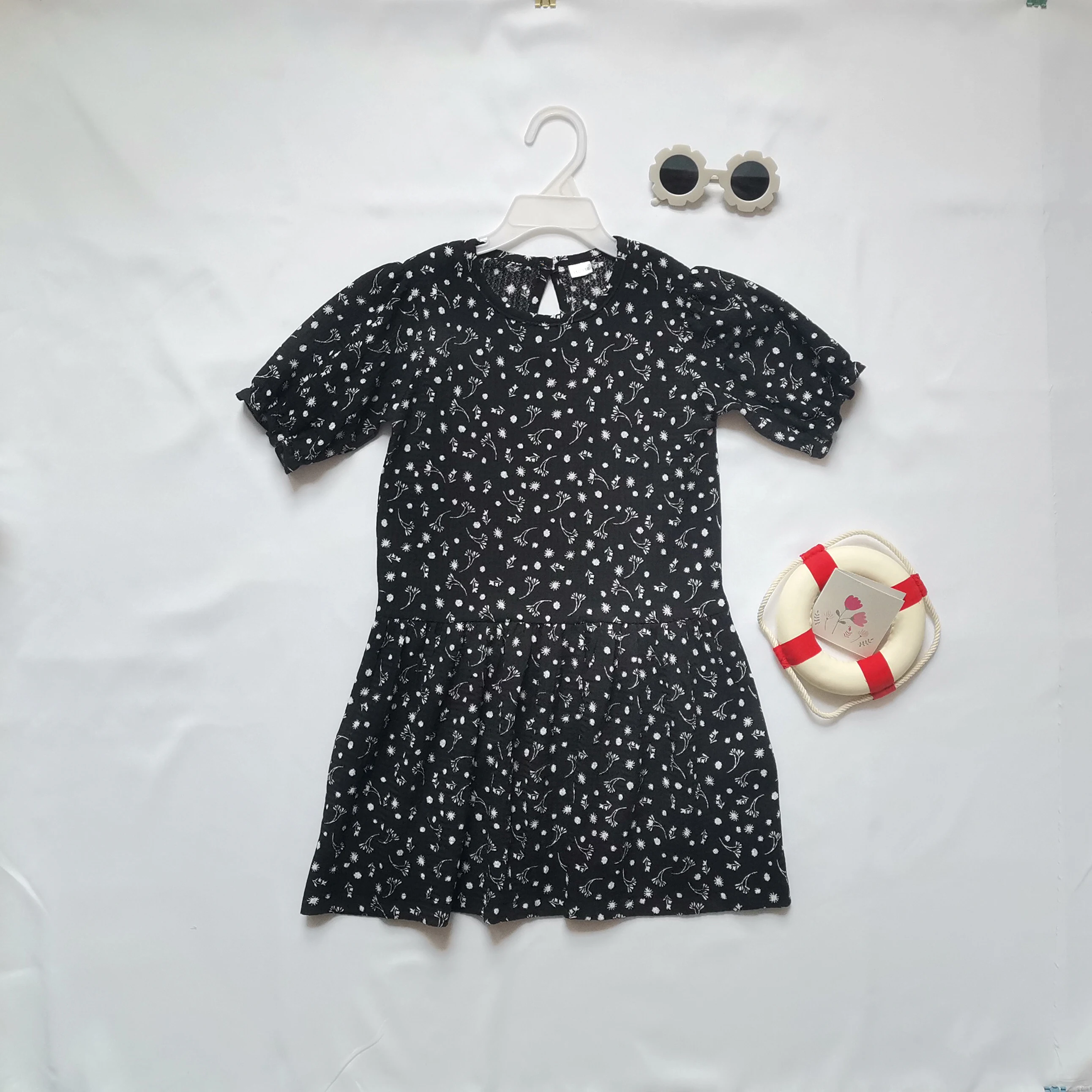Wholesale Baby Dress Kids Sweet knitted short Sleeve Baby Princess Dress sweet Girls Princess Dress