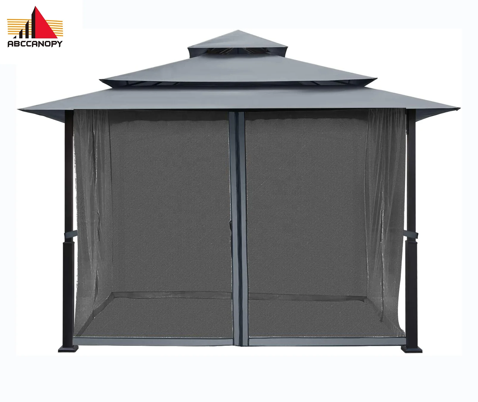 
 Уличная беседка для патио ABCCANOPY, водонепроницаемая, мягкая стальная садовая беседка с москитной сеткой (12x12 футов)  