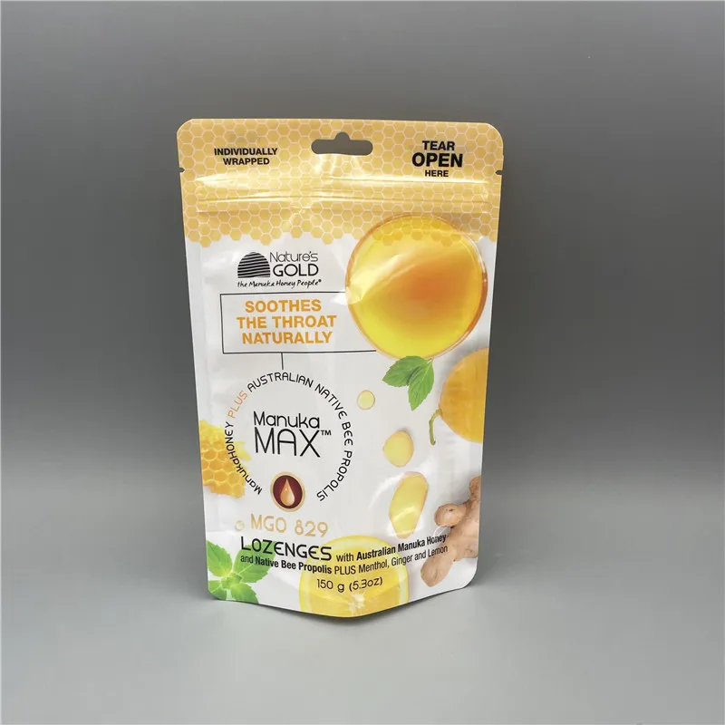 Custom 250 Grams Resealable Plastic Bags Food Packaging Stand Up Pouch Zip Lock Bag With Logo