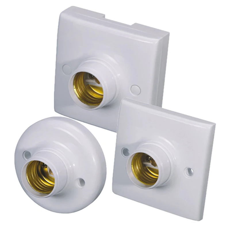 Оптовая продажа электрический пластиковый патрон для лампы E27 держатель Эдисона винтовой аксессуары светодиодного освещения