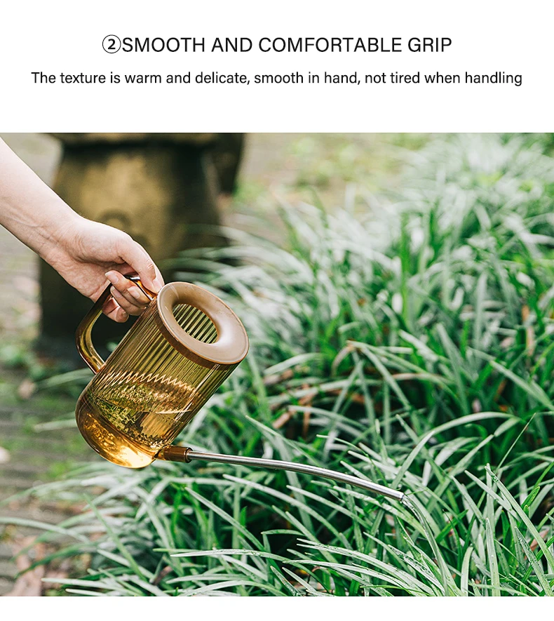 RUIPU 1000ml hydroponics system garden supplies Semi transparent minimalist style plastic watering can